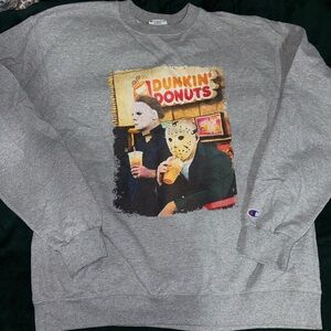 Champion Gray Graphic Crewneck Sweater